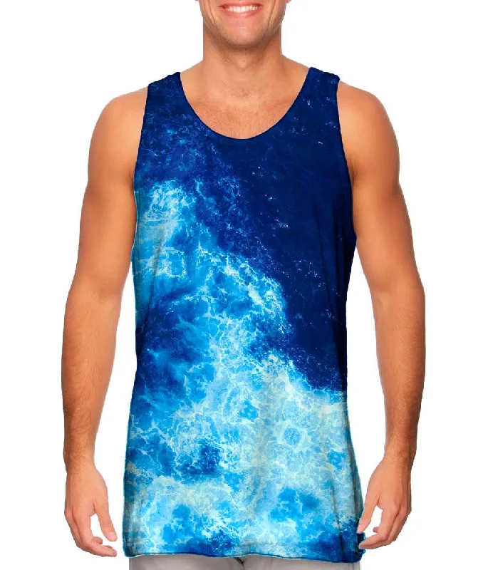 Plunge Neck Women's Seamless Tank Tops for a Smooth FitDeep Ocean Deeper Water