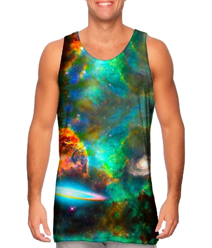 One - Shoulder Women's Rayon Blend Tank Tops for a Flowy LookDeep Space Galaxy