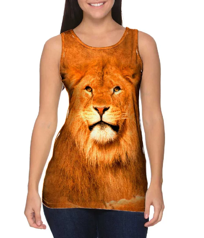 Plus Size Women's Glitter - Trimmed Tank Tops for Party NightsDeer Duel