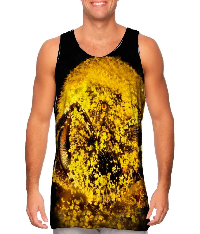 Plus Size Women's Ruffled Hem Tank Tops with Floral PrintsDeer Forest