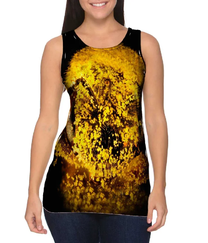 Square Neck Women's Organic Cotton Tank Tops in Earth TonesDeer Forest