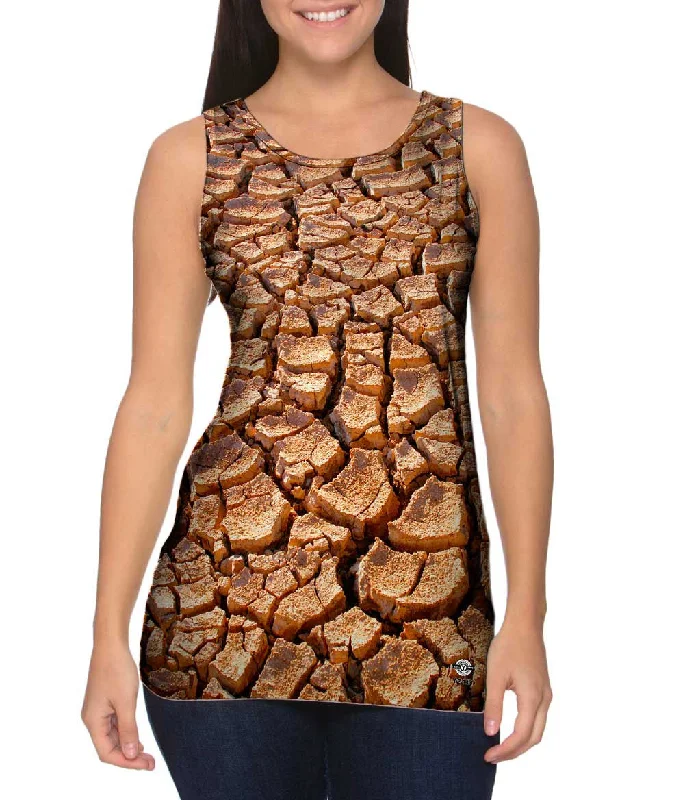 Square Neck Women's Organic Cotton Tank Tops in Earth TonesDesert Drought