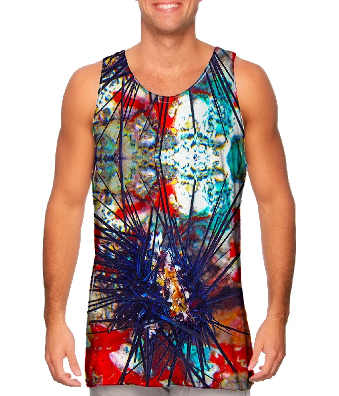 Plunge Neck Women's Seamless Tank Tops for a Smooth FitDiadema Antillarum Abstract Urchin Underwater Plunge Neck Women's Seamless Tank Tops for a Smooth FitDiadema Antillarum Abstract Urchin Underwater