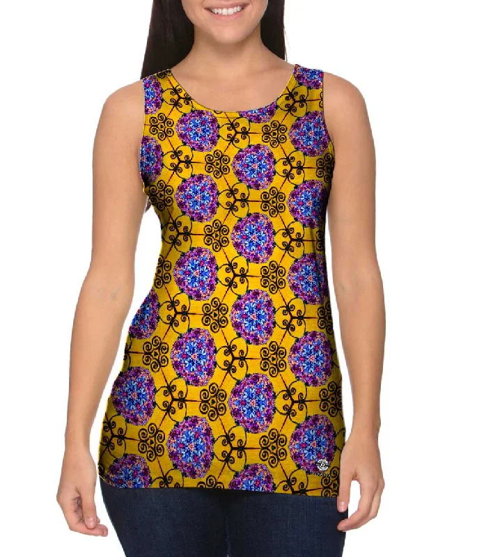One - Shoulder Women's Rayon Blend Tank Tops for a Flowy LookDiamond Golden Gates Pattern One - Shoulder Women's Rayon Blend Tank Tops for a Flowy LookDiamond Golden Gates Pattern